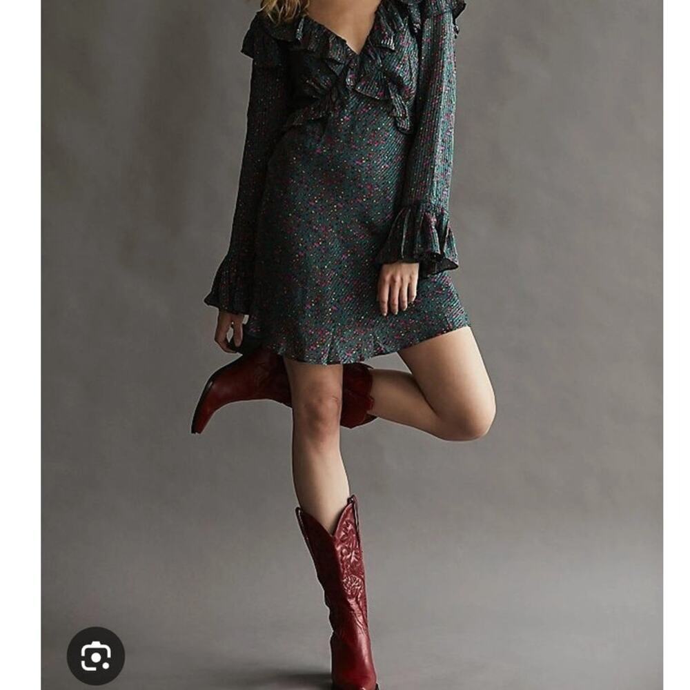 Free People Sweetest Thing Mini Dress Boho Floral size 10